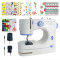 Portable Sewing Machine with 12 Built-in Stitches, 2 Speed, White Blue W392