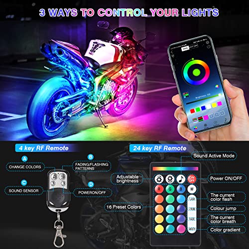 12Pcs Motorcycle LED Light Kit with Brake Light Turn Signal K70710