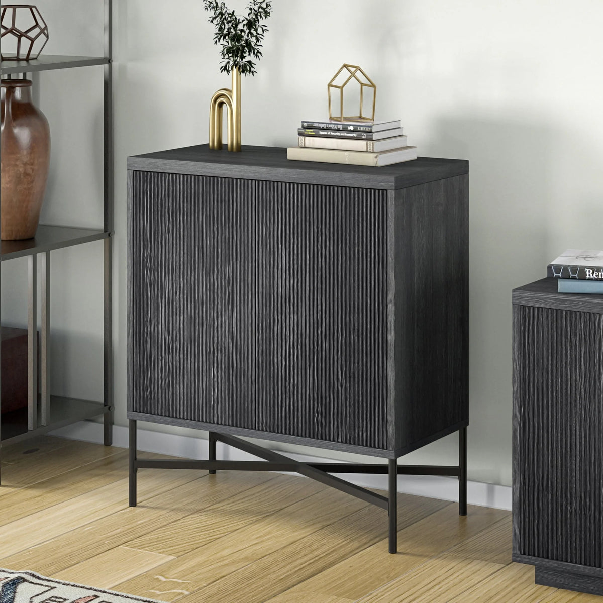 Charcoal Gray Accent Cabinet A3682
