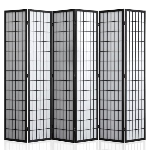 4 Panel Black Folding Room Divider E410895