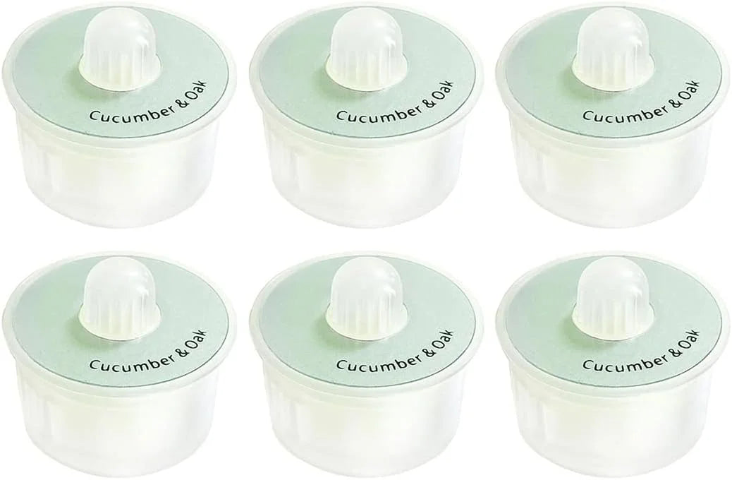 6 Pcs Fragrance Capsule Air Freshener Replacement, Cucumber & Oak A182