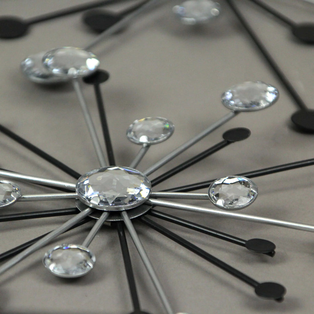 Black and Silver Metal Starburst Wall Décor Set G89771