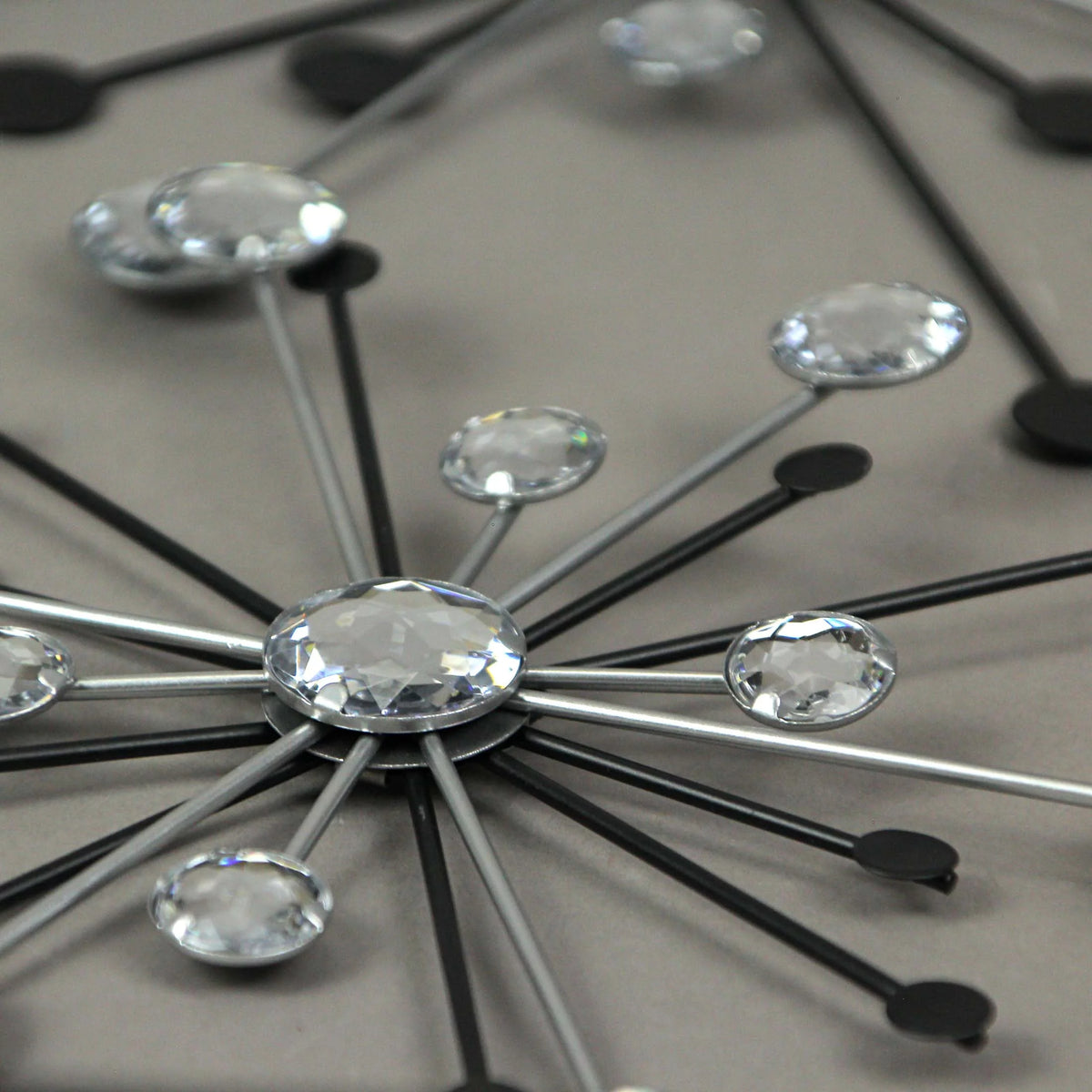 Black and Silver Metal Starburst Wall Décor Set G89771