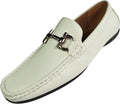 White Faux Leather Loafer Shoes N7666