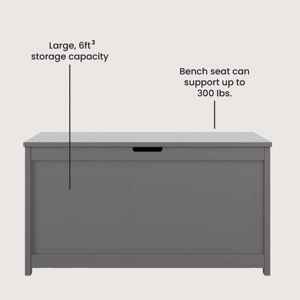 32” Wood Toy Box Chest with 2 Safety Hinges E20294