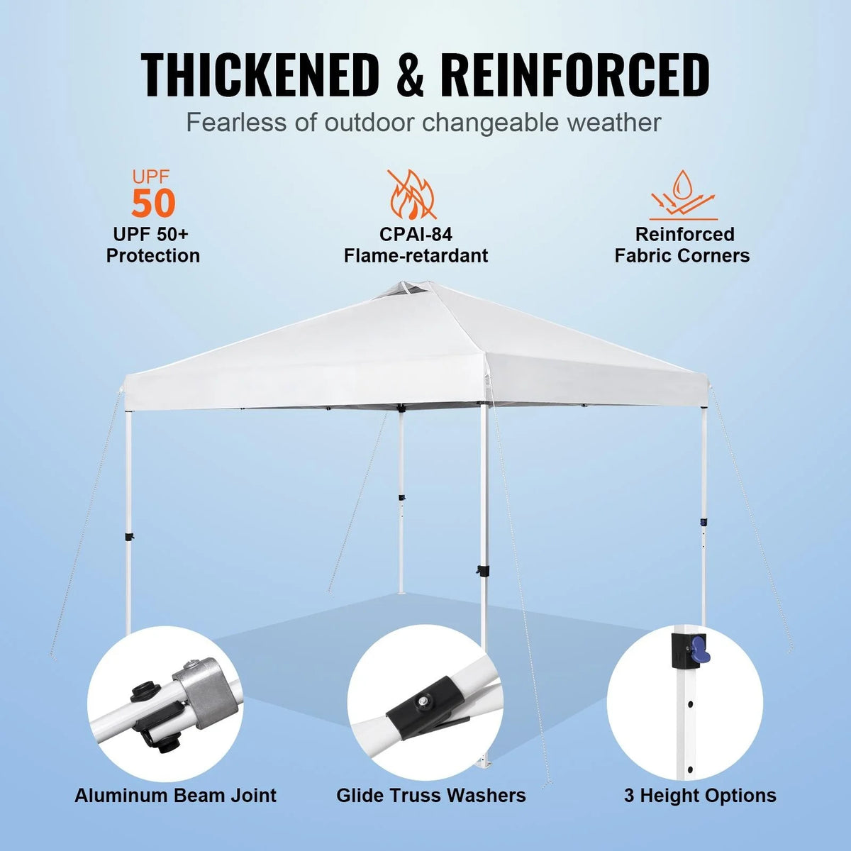 10 x 10 ft Pop Up Canopy Tent with Roller Bag and 4 Sandbags D598