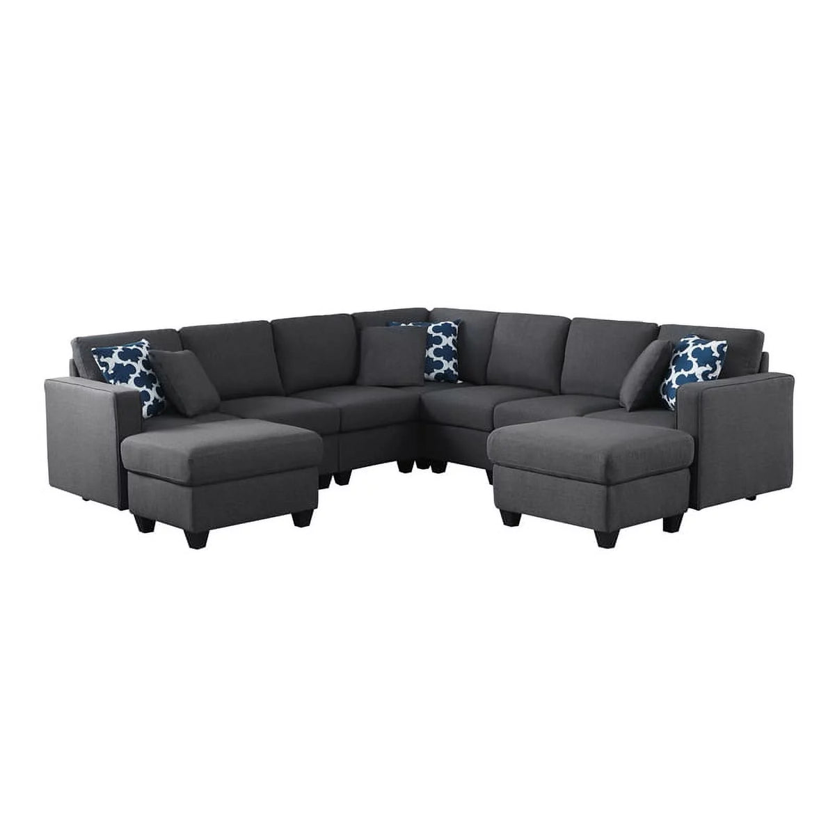 Reversible Sectional Sofa with Two Ottoman T404
