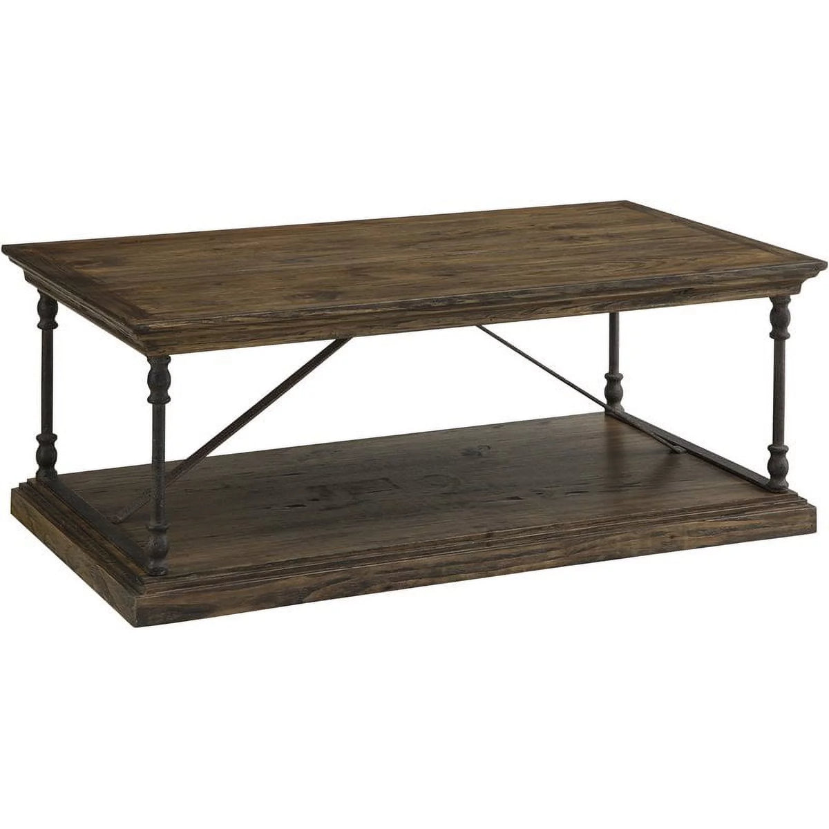 Medium Brown Cocktail Table with Slab Top and Base N8017