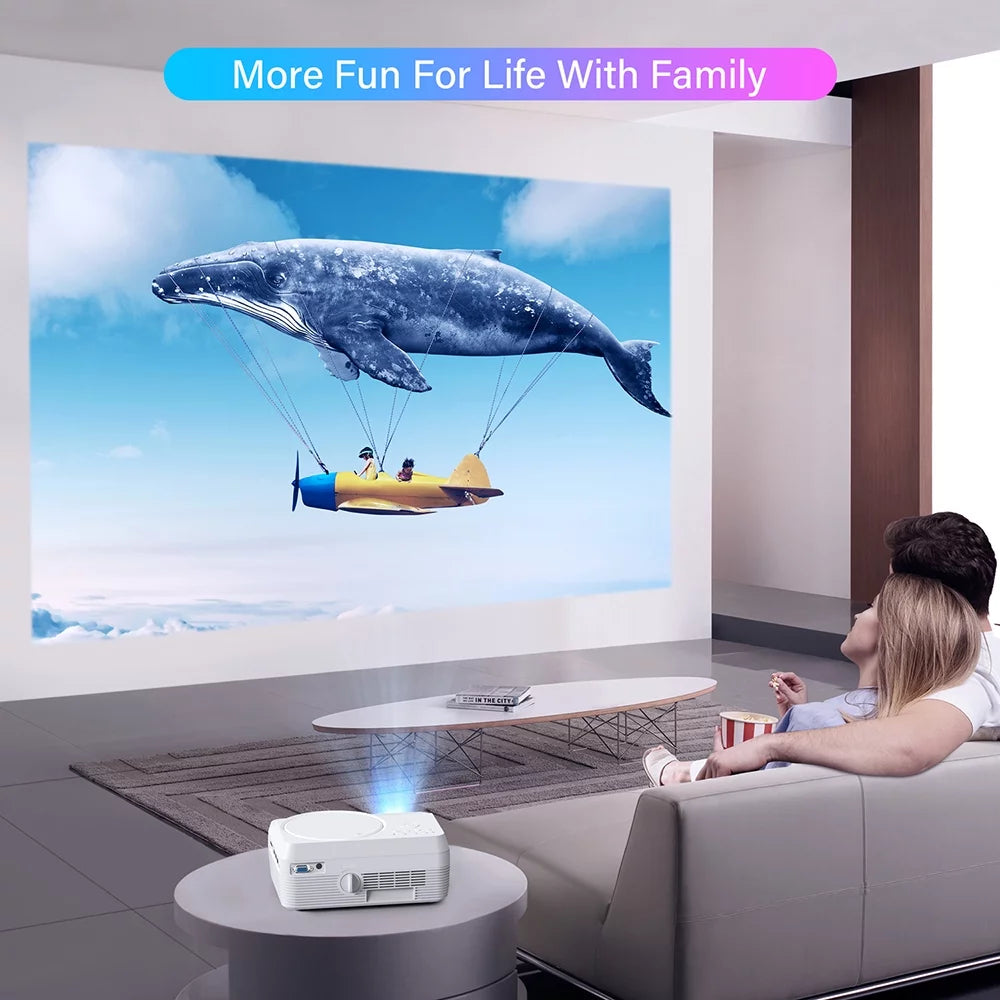 Mini Projector Built in DVD Player 8000LM HD 1080P LCD Home Theater Projector H16804