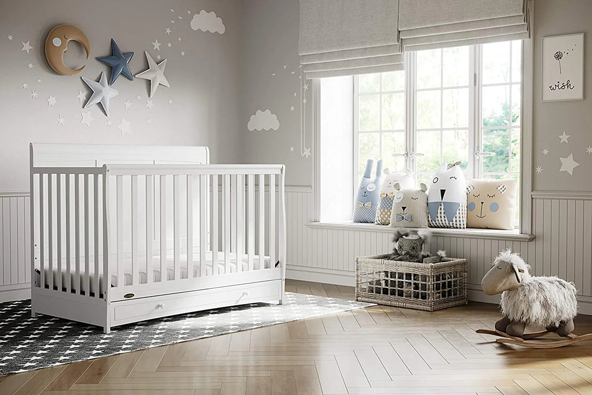 4-in-1 Convertible Crib with Drawer White N548544