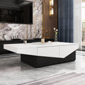 White and Black 4 Drawer Wood Coffee Table I4178