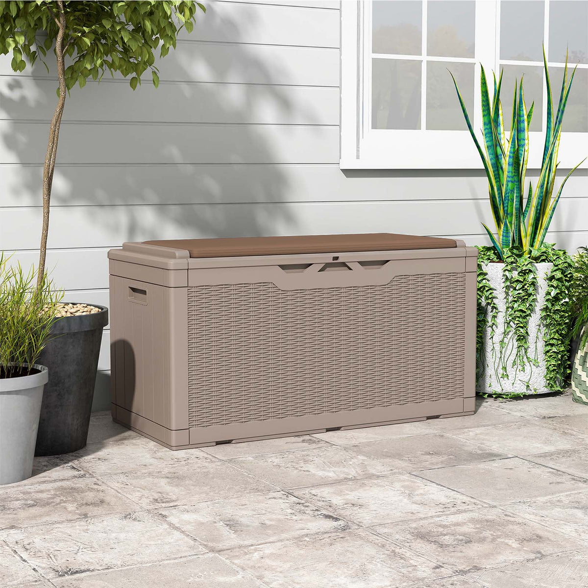 100 Gallon Resin Deck Box V7101