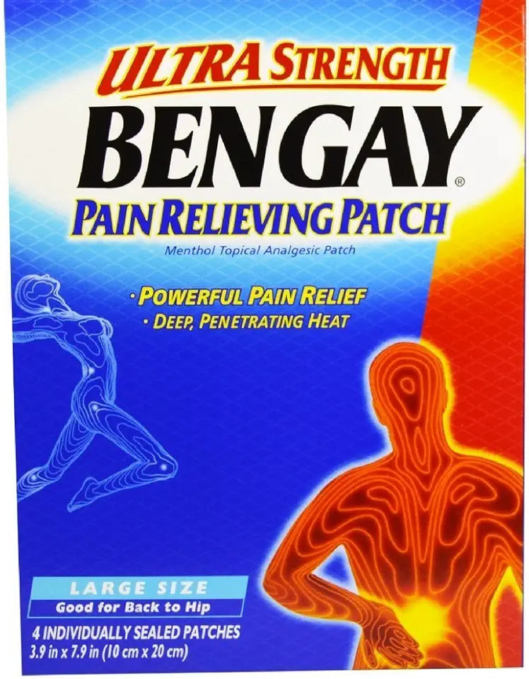 Large Pain Relieving Patches Pack of 4 Z1170