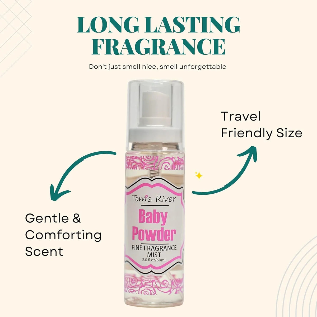 Baby Powder Fine Fragrance Mist 2 fl oz Body Spray E548