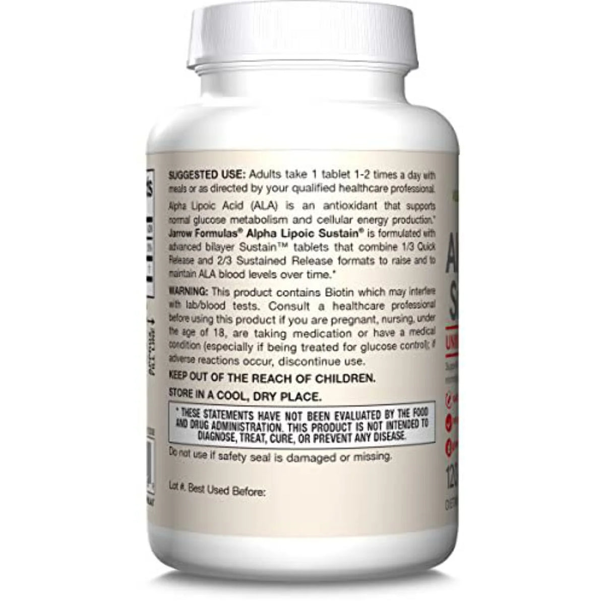 Alpha Lipoic 120 count J540132