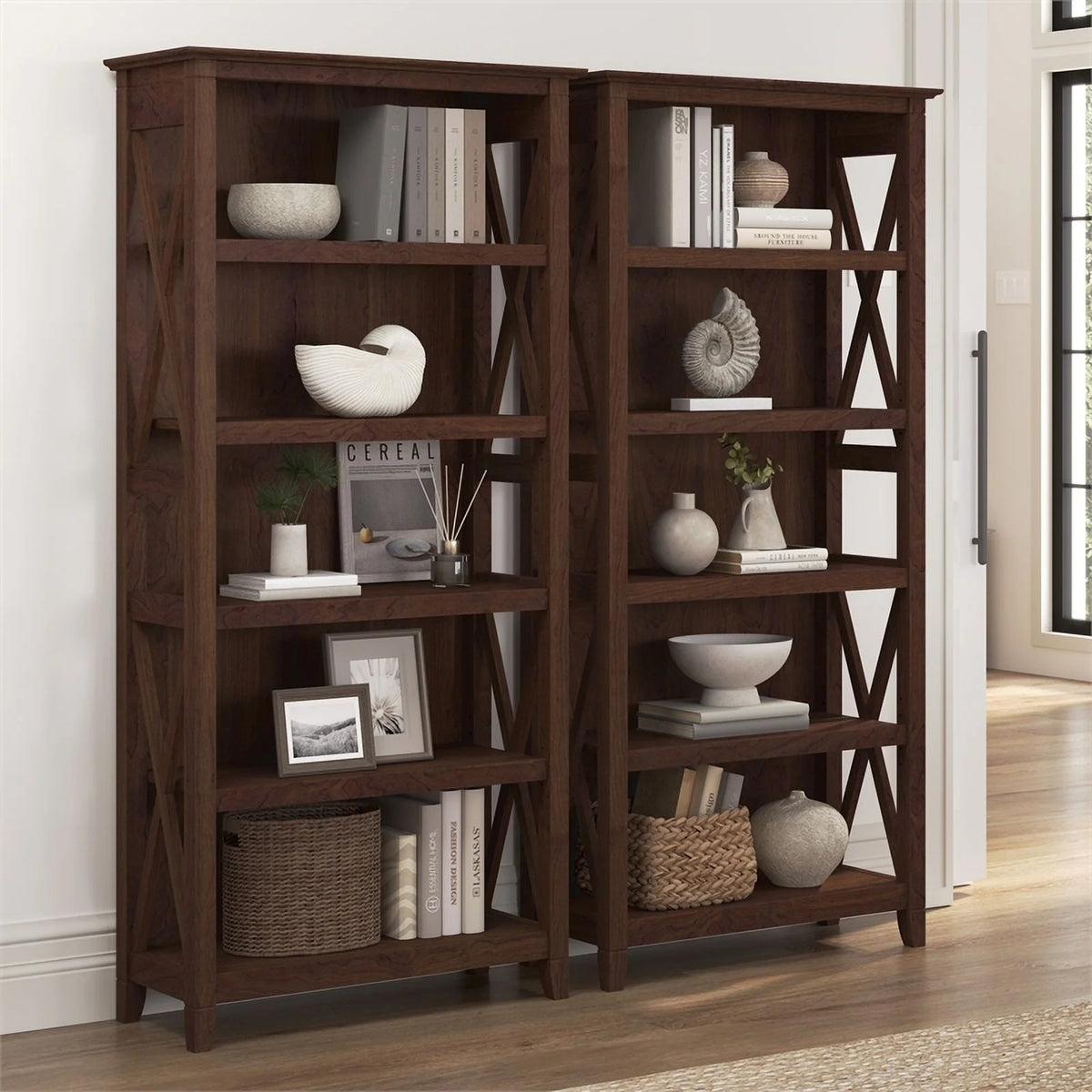 5 Shelves Engineered Wood Bookcase Set O958139