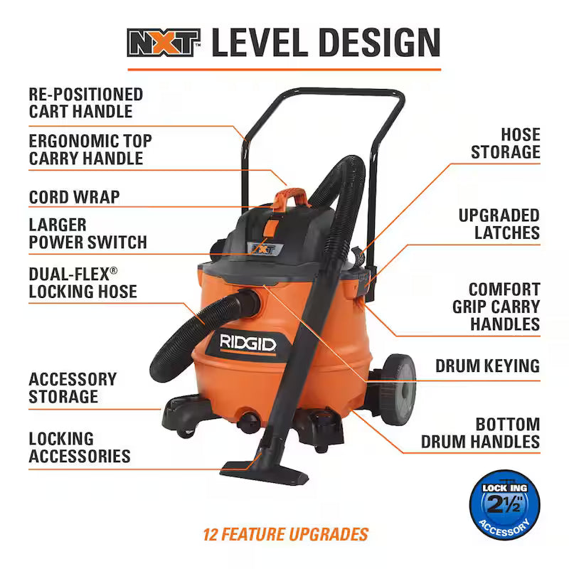 16 Gallon 6.5-Peak HP Wet/Dry Shop Vacuum with Car Cleaning Kit O403066