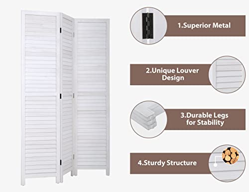 47.7'' Wide 67'' Tall 3 Panel Wooden Folding Room Divider A41373