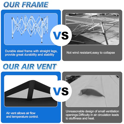 Blue 10x10ft Pop up Canopy Tent with Roller Bag A460976