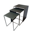 Gray 3-piece Modern Rectangular Metal Nesting Table O156