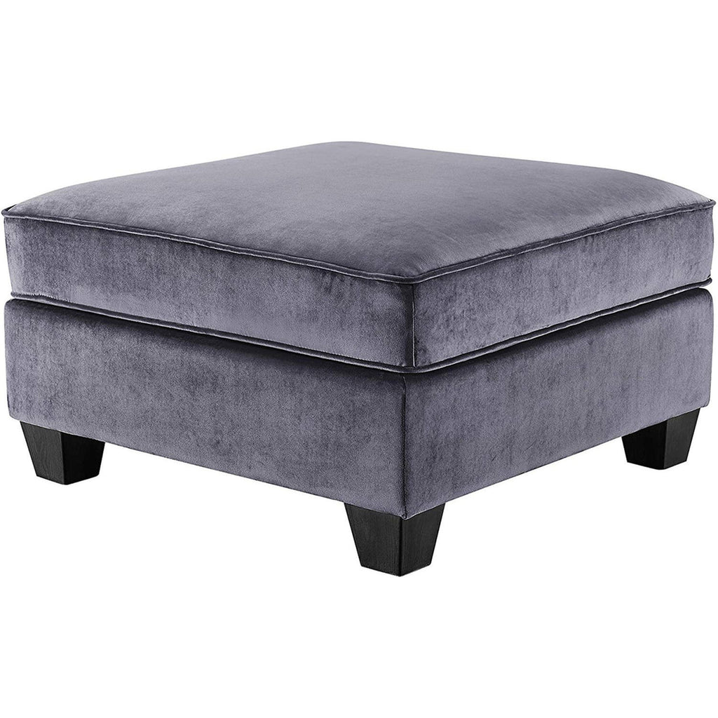 Gray Velvet 6Pc Modular Sectional Sofa U126
