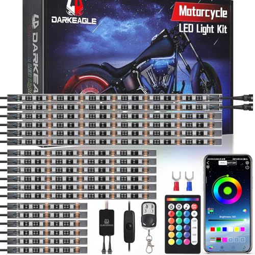12Pcs Motorcycle LED Light Kit with Brake Light Turn Signal K70710