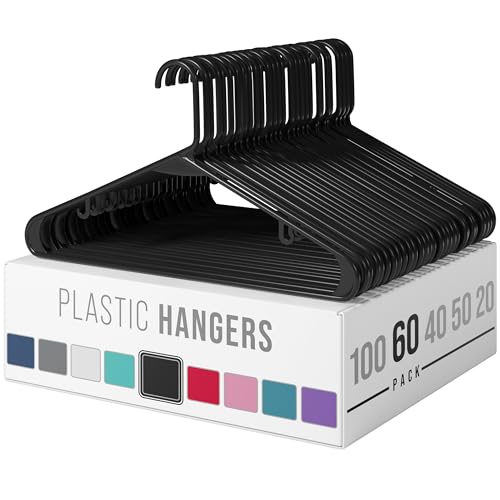 50 Pack White Plastic Clothes Hangers G35326