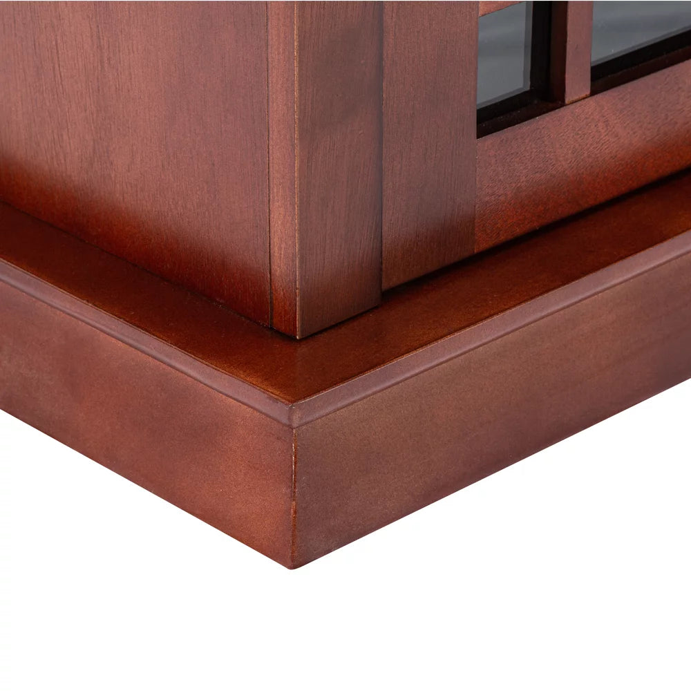 60" x 33" Warm Cherry Finish Fireplace TV Stand J288