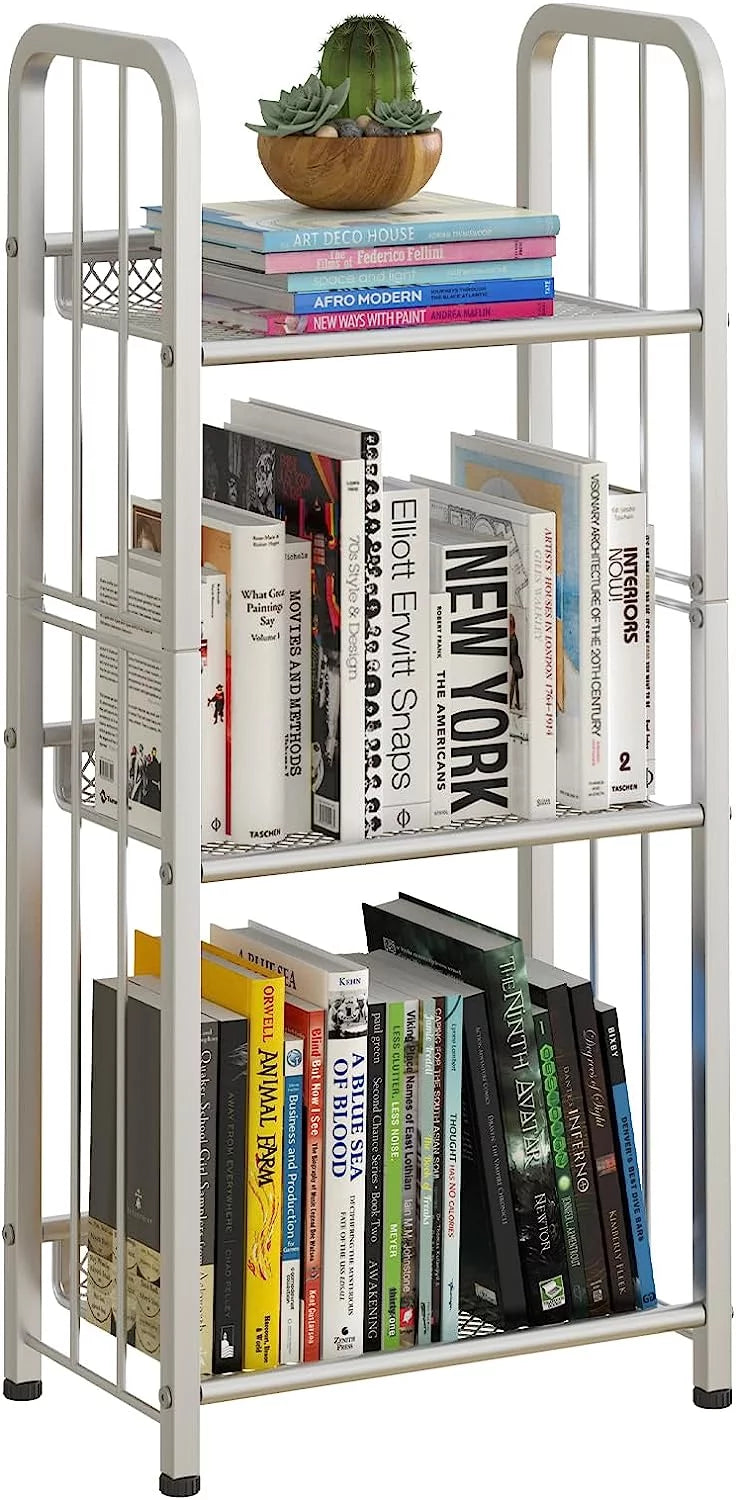 White 3 Tiers Bookshelf Storage Shelf X76959