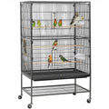 Large Bird Rolling Cage & Storage Shelf I8925