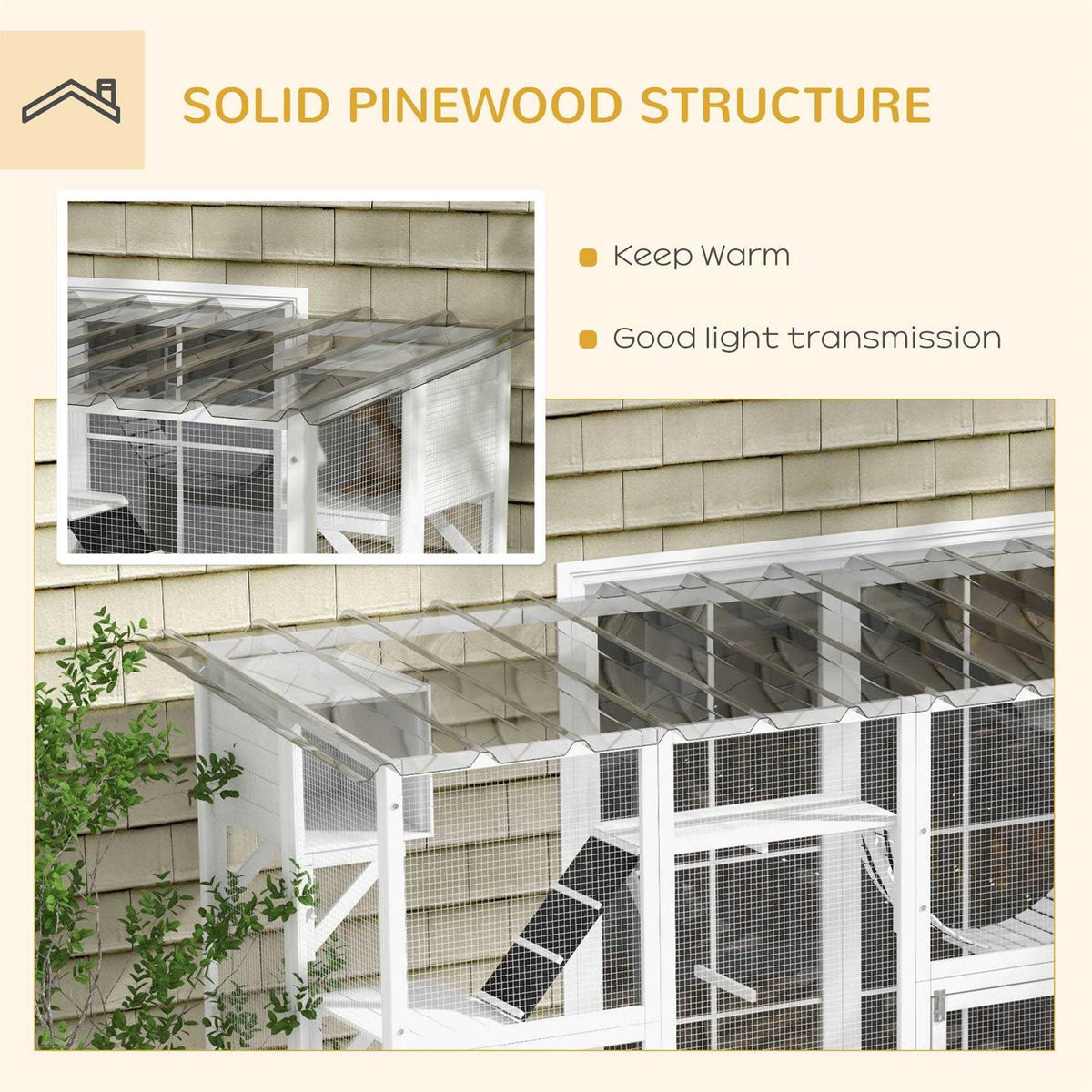 Wooden Outdoor Cat House U57978