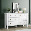 White 6 Drawer Wood Dresser S96738