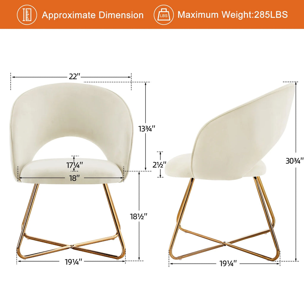 Khaki Velvet Upholstered Accent Chair I551925