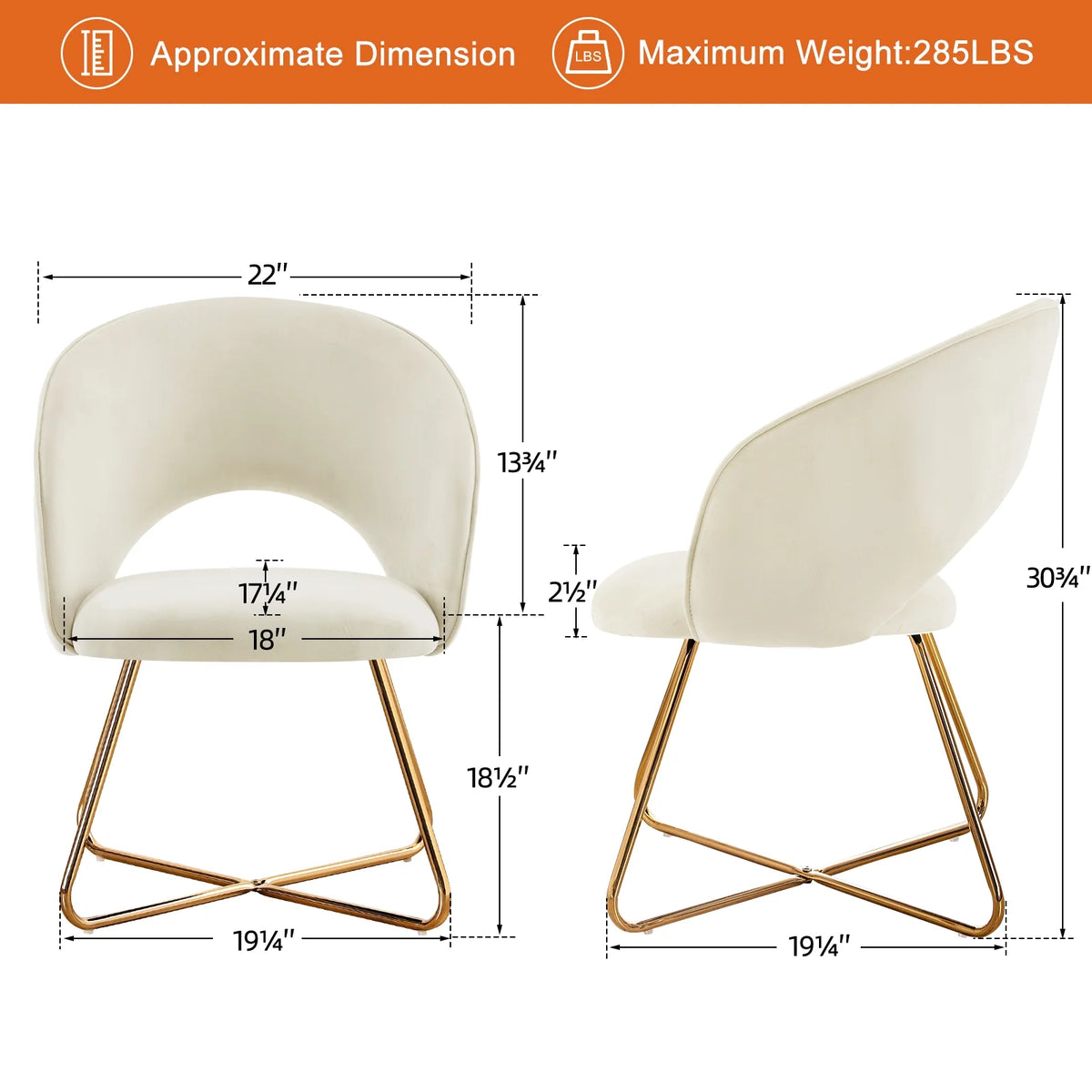 Khaki Velvet Upholstered Accent Chair I551925