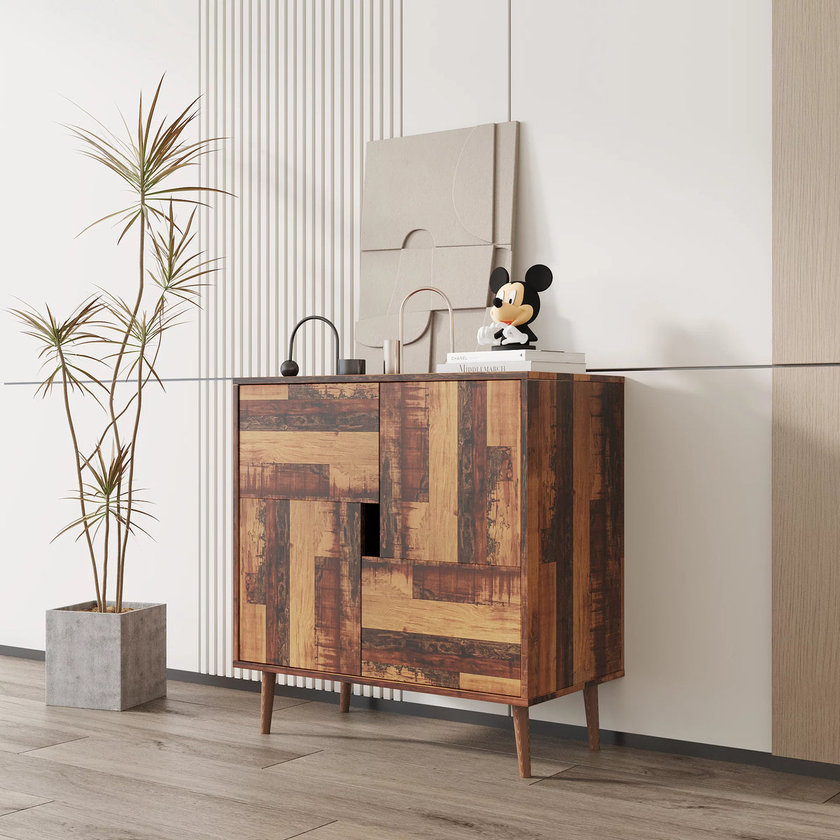 Sideboard with four storage spaces B69501