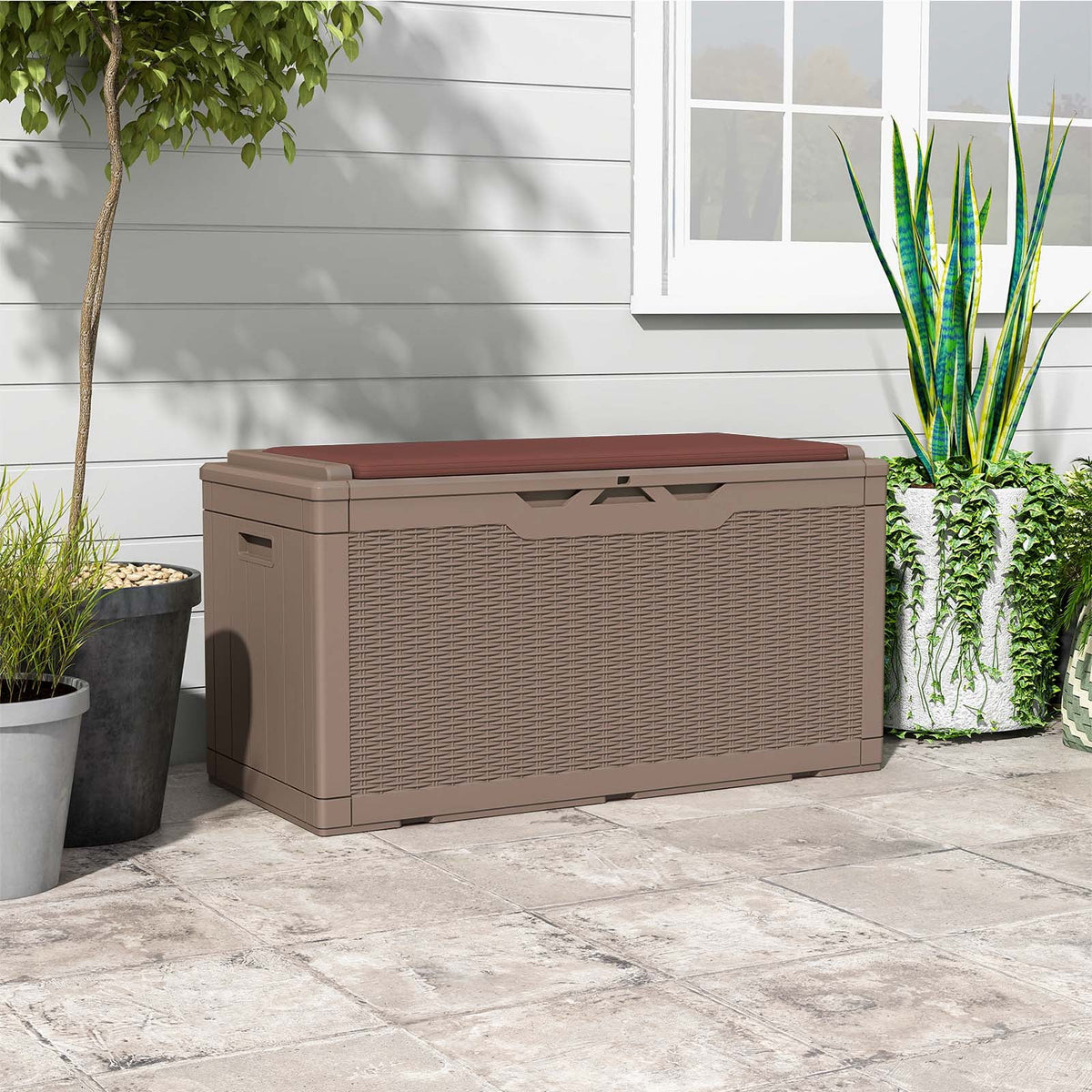 100 Gallon Resin Deck Box V7101