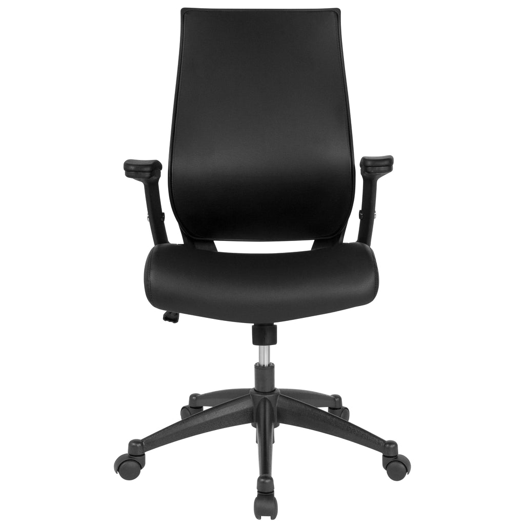 High Back Black Executive Swivel Office Chair with Adjustable Arms X985