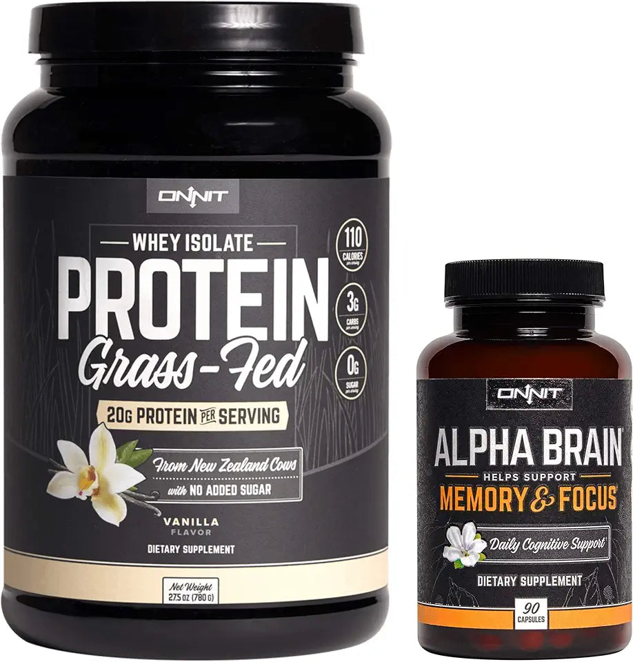 90 ct Nootropic and Grass Fed Whey Protein Vanilla X80520