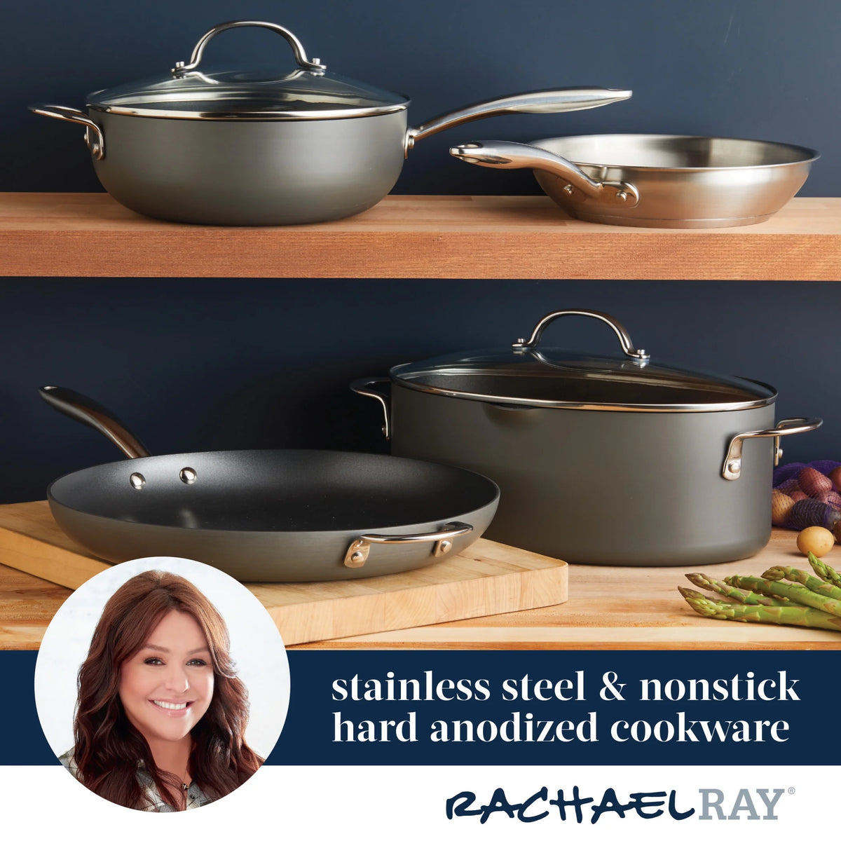 Hard Anodized Non-Stick Saucepan with Lid, 4 Quart K35234