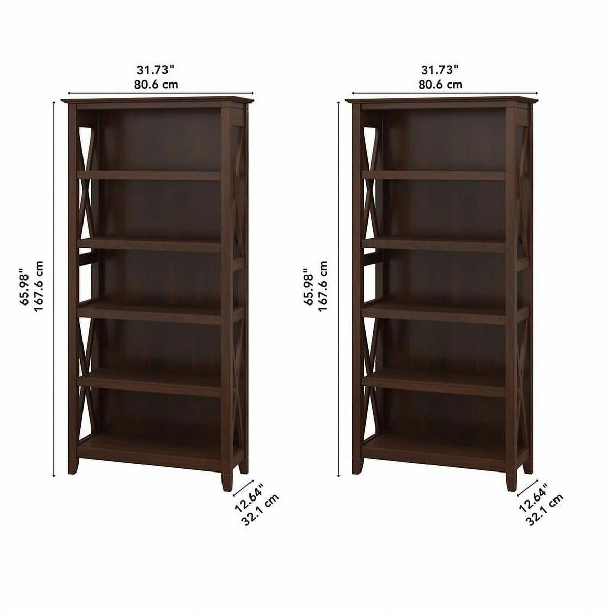 5 Shelves Engineered Wood Bookcase Set O958139