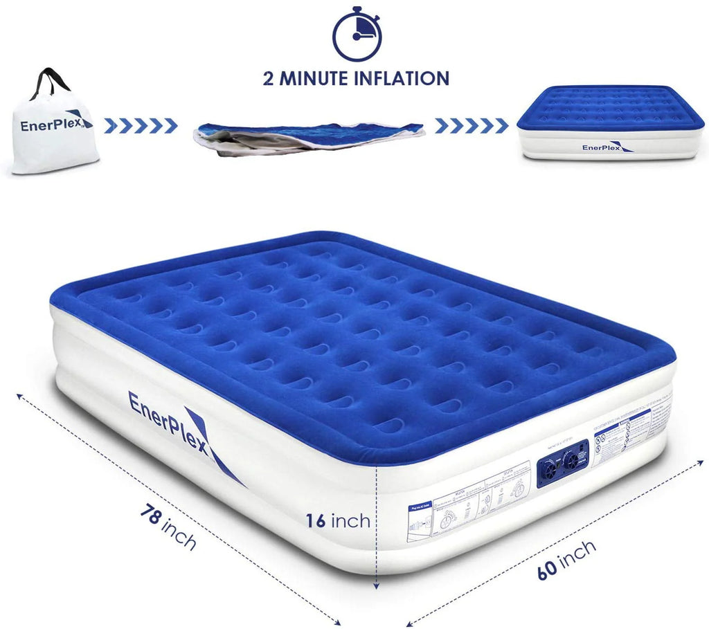 16 Inch Queen Air Mattress with Built in Pump J22047
