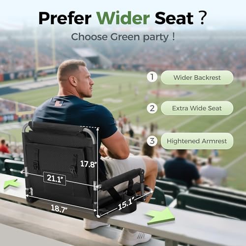 Portable Folding Stadium Chair with Armrest P737995