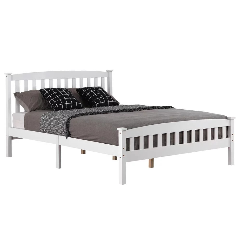 Full Solid Pine Wood Bed Frame with Wood Slats H68210