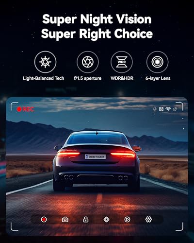 4K Dash Cam Front Rear with 32GB Card D6179
