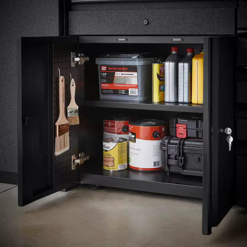 4-Piece Welded Steel Garage Storage System in Black H4513