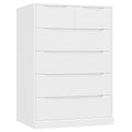 White 6 Drawer Wood Dresser R5619