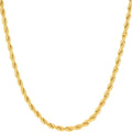 3mm Rope Chain Necklace 24k Real Gold Plated X8813