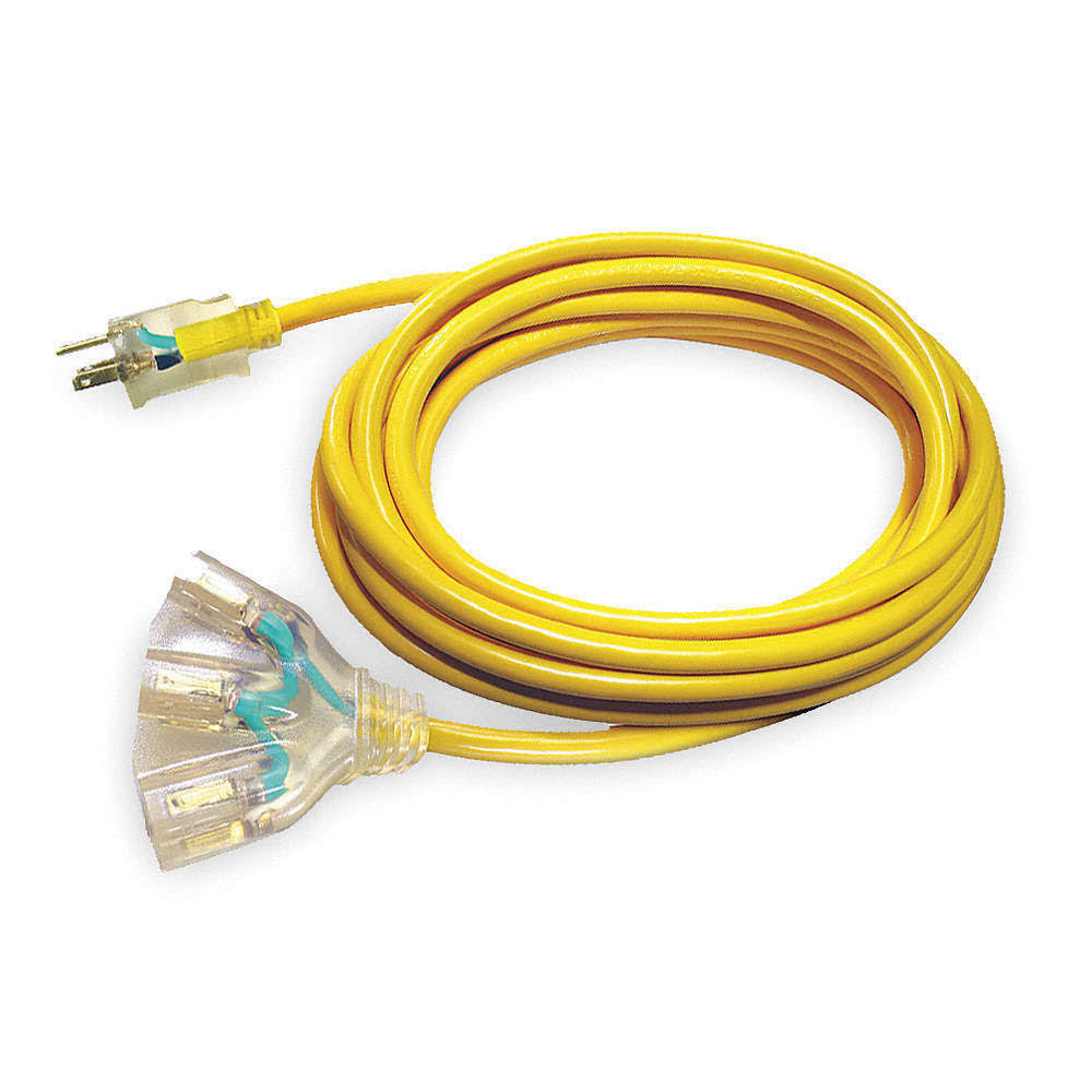 50 ft. 14/3 3-Outlet Lighted Extension Cord S628375