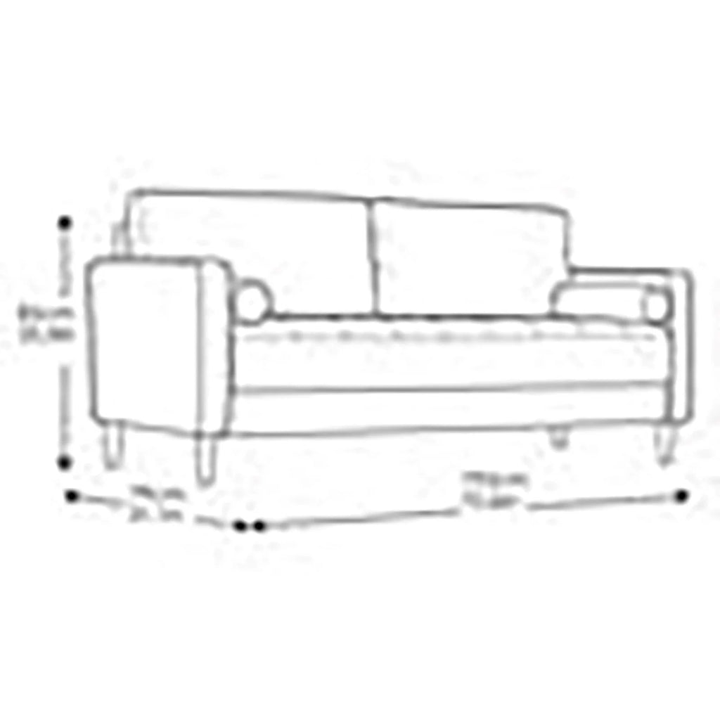 Mid-Century Fabric Upholstered Sofa in Gray A751