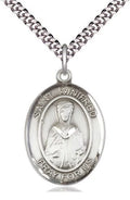 Large Oval Pewter Pendant with 24" Chain L82901
